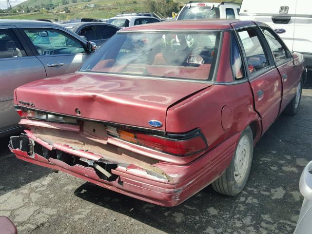 1FAPP36X3NK126046 - 1992 FORD TEMPO GL MAROON photo 4