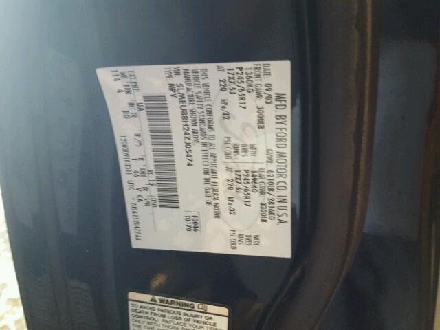 5LMEU88H24ZJ05474 - 2004 LINCOLN AVIATOR 黑色 照片 10