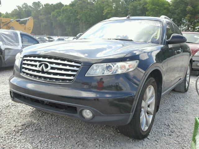 JNRBS08W54X401455 - 2004 INFINITI FX45 BLACK photo 2