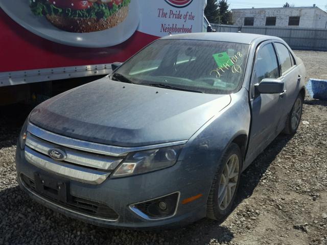 3FAHP0JA0CR280115 - 2012 FORD FUSION SEL BLUE photo 2