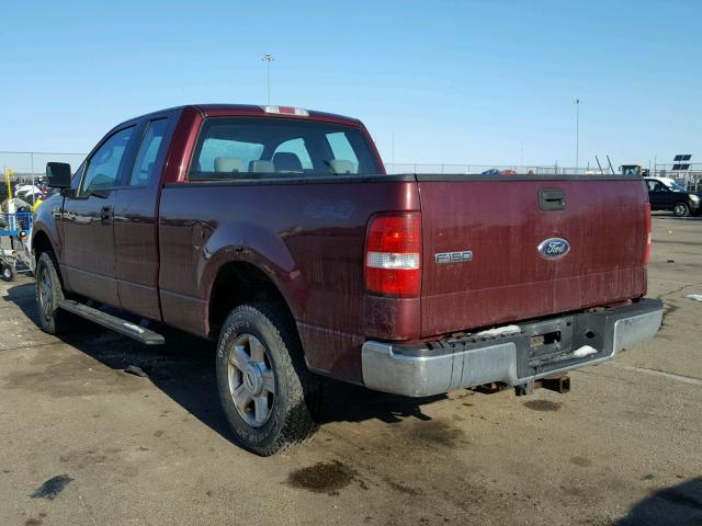 1FTRX14W06FA36879 - 2006 FORD F150 MAROON photo 3