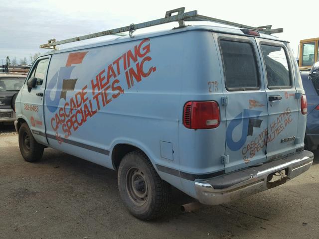 2B7HB21Y6VK597786 - 1997 DODGE RAM VAN B2 BLUE photo 3