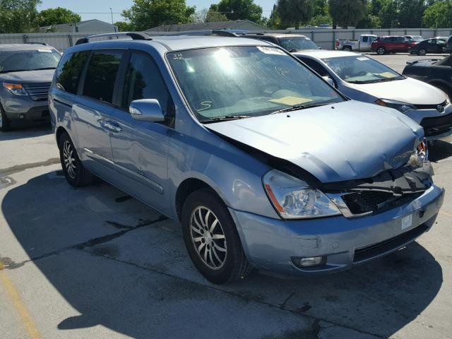 KNDMH4C76B6386126 - 2011 KIA SEDONA EX BLUE photo 1