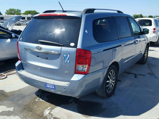 KNDMH4C76B6386126 - 2011 KIA SEDONA EX BLUE photo 4