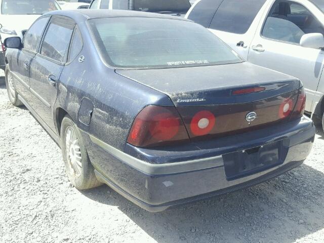 2G1WF55E6Y9365142 - 2000 CHEVROLET IMPALA BLUE photo 3