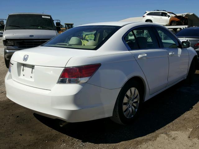 1HGCP26369A155280 - 2009 HONDA ACCORD LX WHITE photo 4