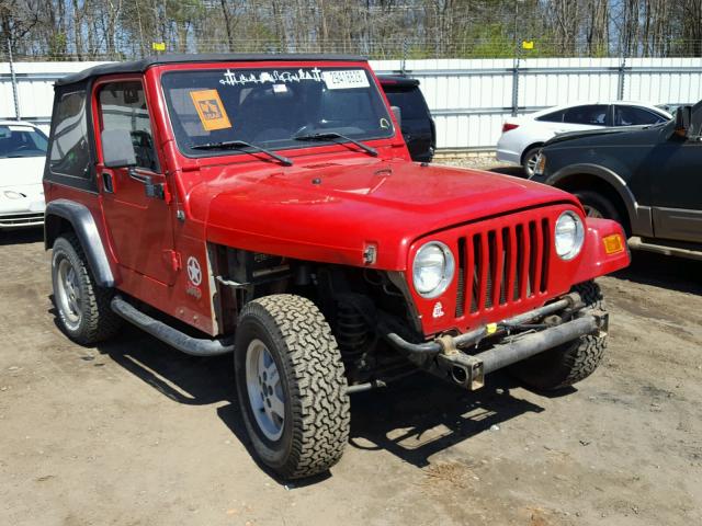 1J4FA49S41P340421 - 2001 JEEP WRANGLER / RED photo 1