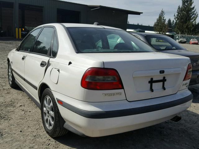 YV1VS255XYF540829 - 2000 VOLVO S40 WHITE photo 3