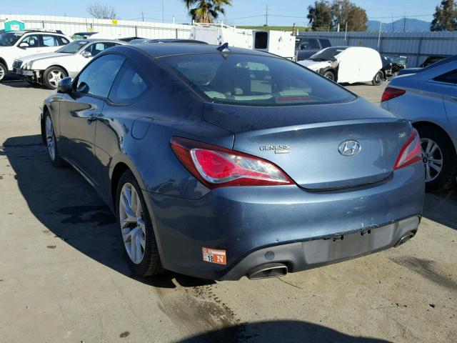 KMHHT6KD0DU092332 - 2013 HYUNDAI GENESIS CO BLUE photo 3