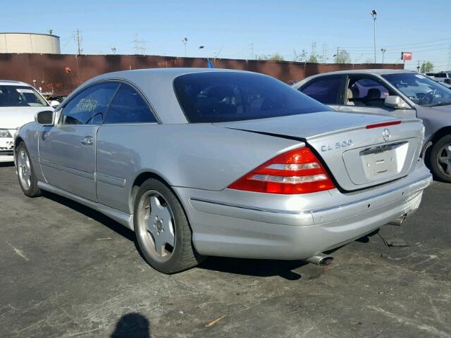 WDBPJ75J92A030728 - 2002 MERCEDES-BENZ CL 500 SILVER photo 3