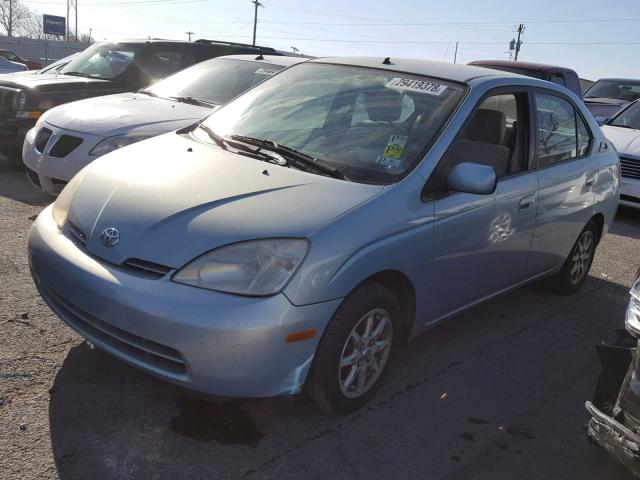 JT2BK18UX20063215 - 2002 TOYOTA PRIUS BLUE photo 2