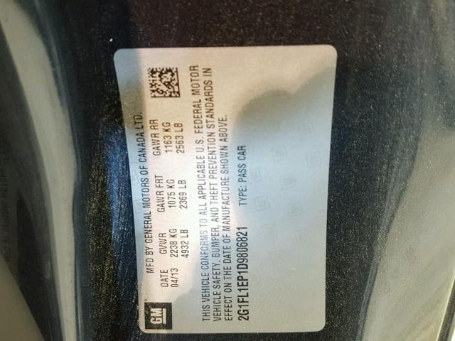 2G1FL1EP1D9806821 - 2013 CHEVROLET CAMARO ZL1 蓝色 照片 10