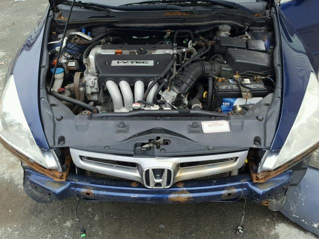 1HGCM56824A023518 - 2004 HONDA ACCORD EX BLUE photo 7