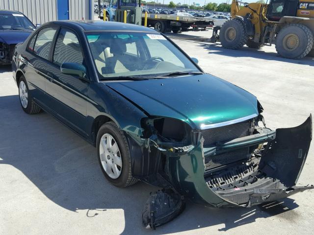 2HGES26761H510058 - 2001 HONDA CIVIC EX GREEN photo 1