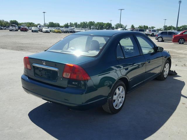 2HGES26761H510058 - 2001 HONDA CIVIC EX GREEN photo 4