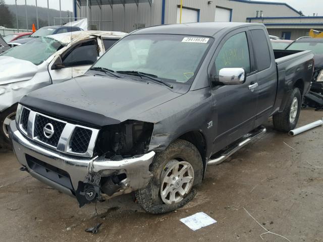 1N6AA06B54N589000 - 2004 NISSAN TITAN XE GRAY photo 2