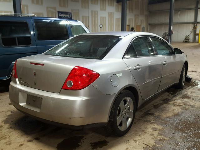 1G2ZG57B684216449 - 2008 PONTIAC G6 BASE SILVER photo 4