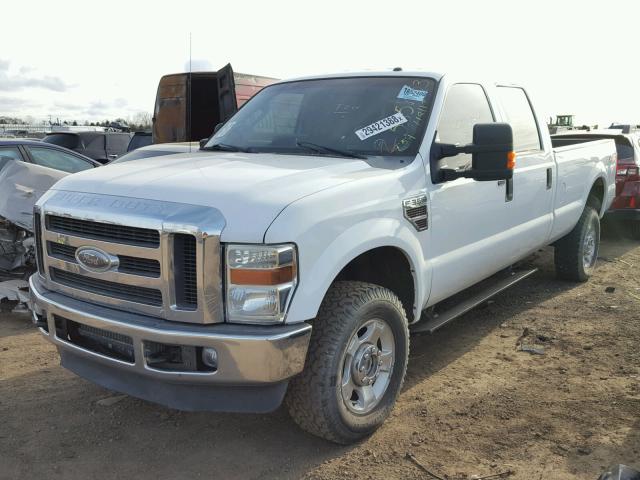 1FTWW3BR1AEA74280 - 2010 FORD F350 SUPER WHITE photo 2