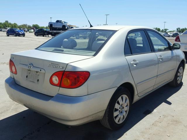 2T1BR32E93C105249 - 2003 TOYOTA COROLLA CE SILVER photo 4