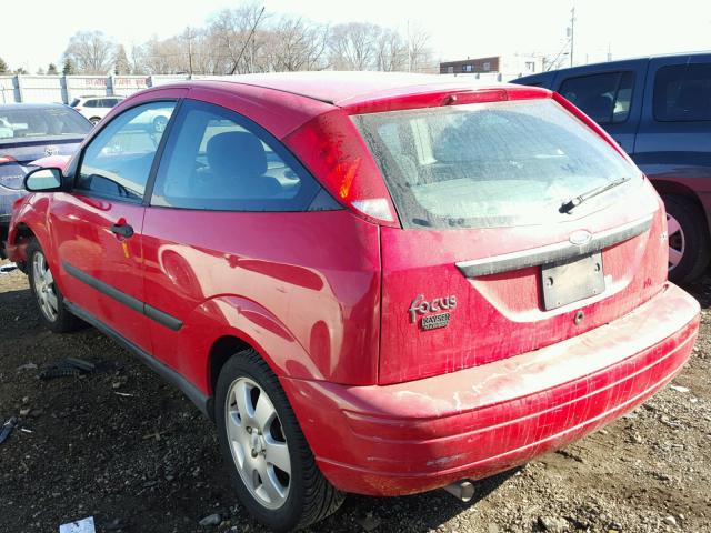 3FAFP31381R191948 - 2001 FORD FOCUS ZX3 RED photo 3