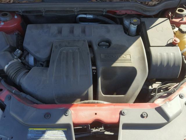 1G2AT18H597175123 - 2009 PONTIAC G5 GT RED photo 7