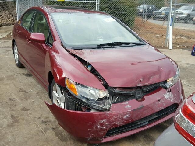 1HGFA16908L058530 - 2008 HONDA CIVIC EXL BURGUNDY photo 1
