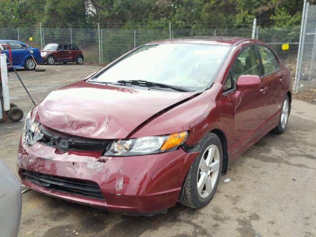 1HGFA16908L058530 - 2008 HONDA CIVIC EXL BURGUNDY photo 2