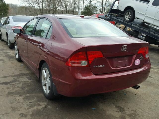 1HGFA16908L058530 - 2008 HONDA CIVIC EXL BURGUNDY photo 3