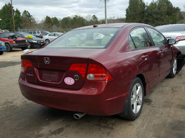 1HGFA16908L058530 - 2008 HONDA CIVIC EXL BURGUNDY photo 4