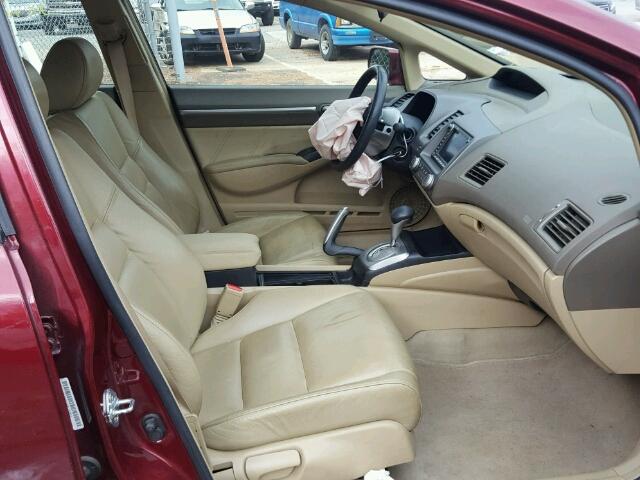 1HGFA16908L058530 - 2008 HONDA CIVIC EXL BURGUNDY photo 5