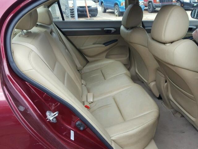 1HGFA16908L058530 - 2008 HONDA CIVIC EXL BURGUNDY photo 6