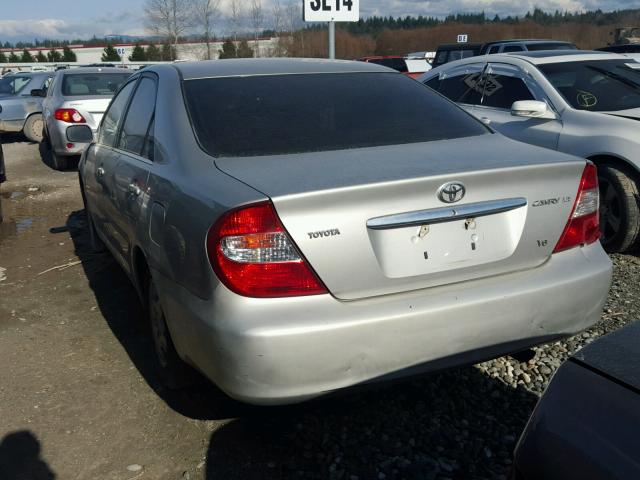 4T1BF30K72U507530 - 2002 TOYOTA CAMRY LE SILVER photo 3