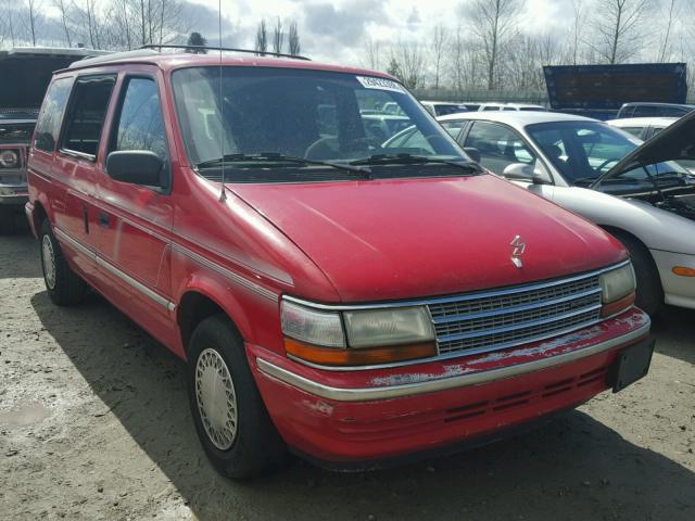 2P4GH45R6NR586413 - 1992 PLYMOUTH VOYAGER SE RED photo 1