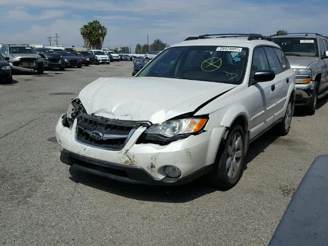 4S4BP61C497323774 - 2009 SUBARU OUTBACK 2. WHITE photo 2