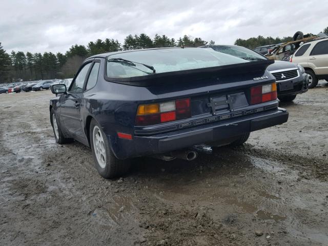 WP0AB0948HN471722 - 1987 PORSCHE 944 BLUE photo 3