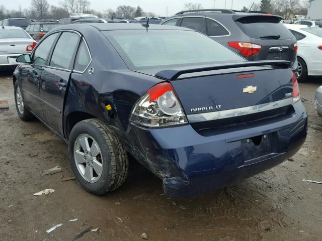 2G1WT58K781242734 - 2008 CHEVROLET IMPALA LT BLUE photo 3