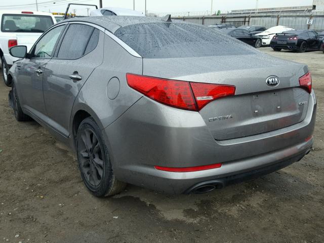 5XXGN4A7XDG183950 - 2013 KIA OPTIMA EX GRAY photo 3