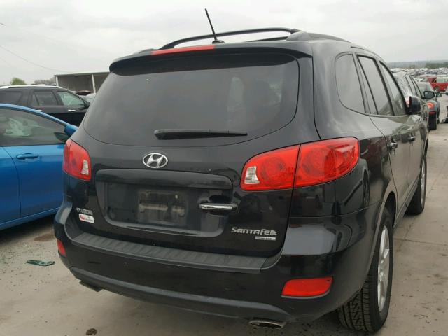 5NMSH13E68H218129 - 2008 HYUNDAI SANTA FE S BLACK photo 4