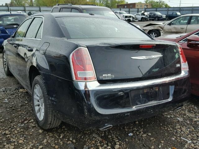 2C3CCAAGXCH104733 - 2012 CHRYSLER 300 BLACK photo 3