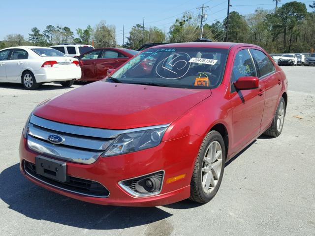 3FAHP0JG4CR207754 - 2012 FORD FUSION SEL RED photo 2