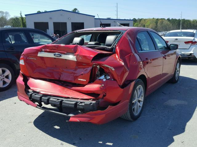 3FAHP0JG4CR207754 - 2012 FORD FUSION SEL RED photo 4