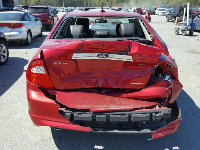 3FAHP0JG4CR207754 - 2012 FORD FUSION SEL RED photo 9