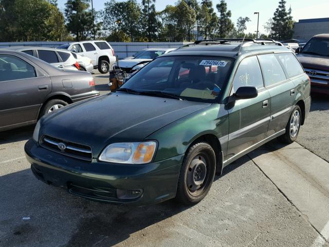 4S3BH6359Y7304183 - 2000 SUBARU LEGACY L GREEN photo 2