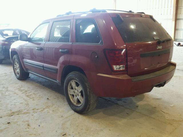 1J4GS48K15C611533 - 2005 JEEP GRAND CHER MAROON photo 3