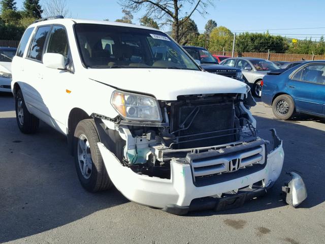 5FNYF28467B015330 - 2007 HONDA PILOT EX WHITE photo 1