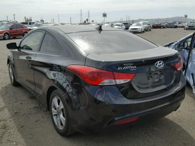 KMHDH6AE6DU013594 - 2013 HYUNDAI ELANTRA CO BLACK photo 3