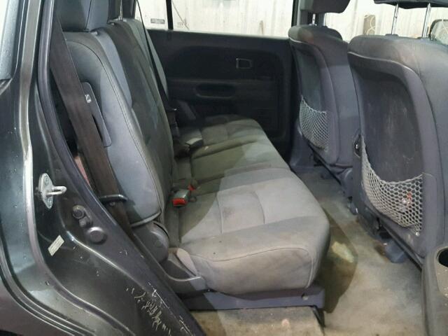 2HKYF18127H526714 - 2007 HONDA PILOT LX GRAY photo 6