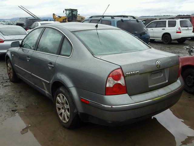 WVWPD63B83P354511 - 2003 VOLKSWAGEN PASSAT GLS GRAY photo 3