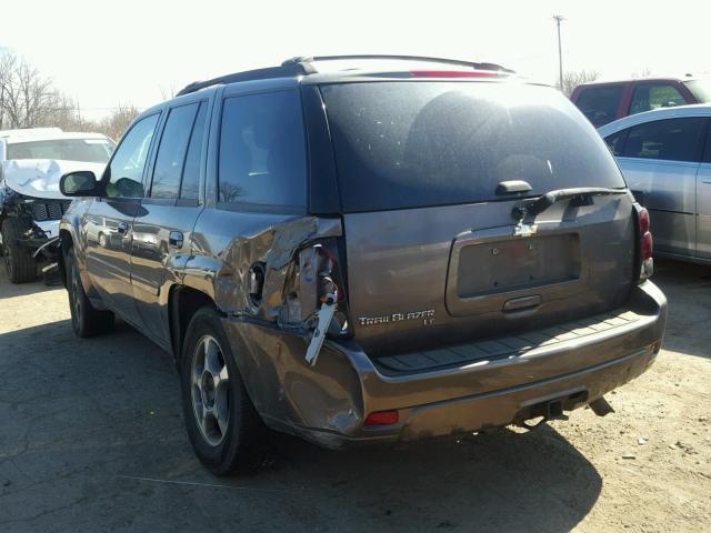 1GNDT13S482123979 - 2008 CHEVROLET TRAILBLAZE GRAY photo 3