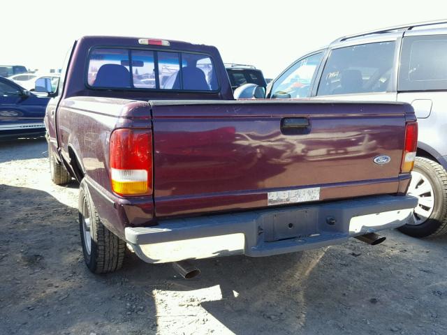 1FTCR10U0PPA05941 - 1993 FORD RANGER BURGUNDY photo 3